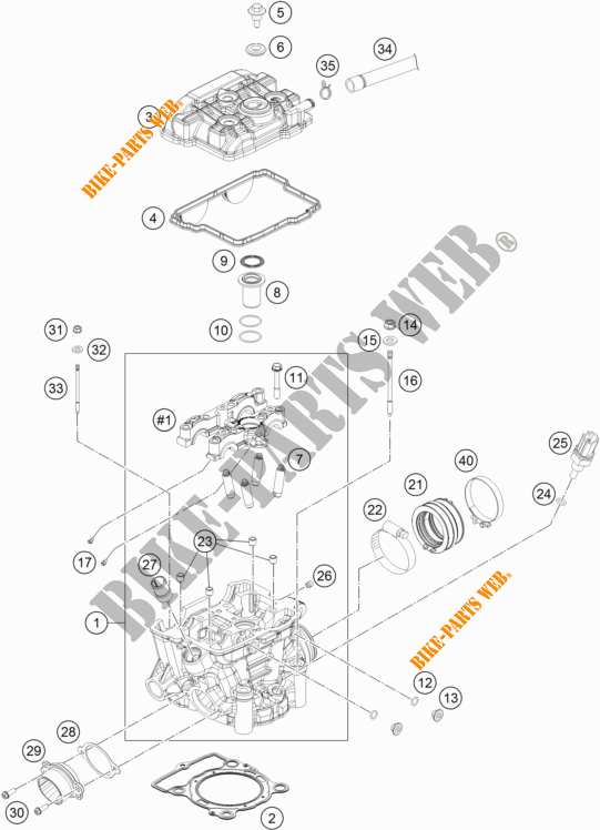 TESTA CILINDRO per KTM 250 EXC-F 2021