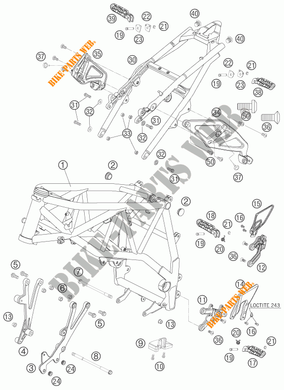 TELAIO per KTM 990 SUPER DUKE ORANGE 2005