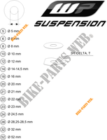 WP SHIMS FOR SETTING per KTM 65 SX 2021