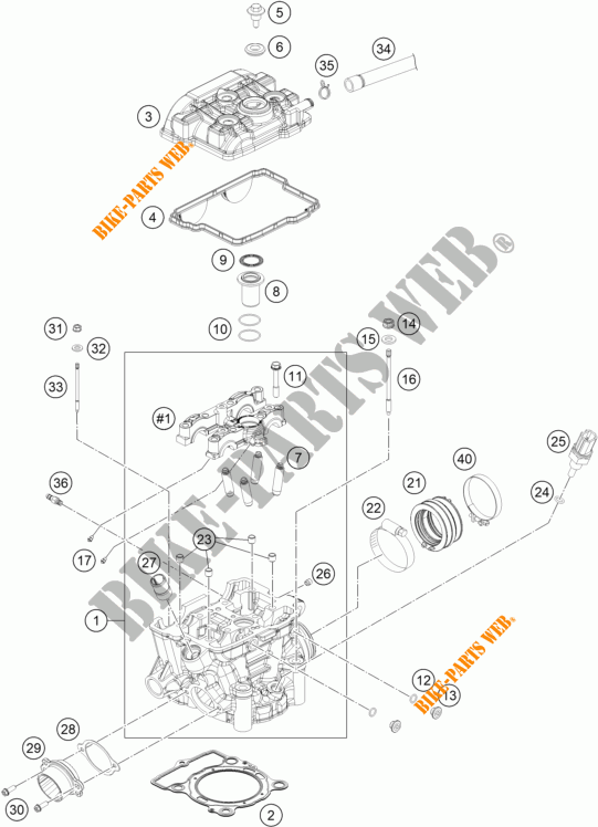 TESTA CILINDRO per KTM 250 EXC-F 2023