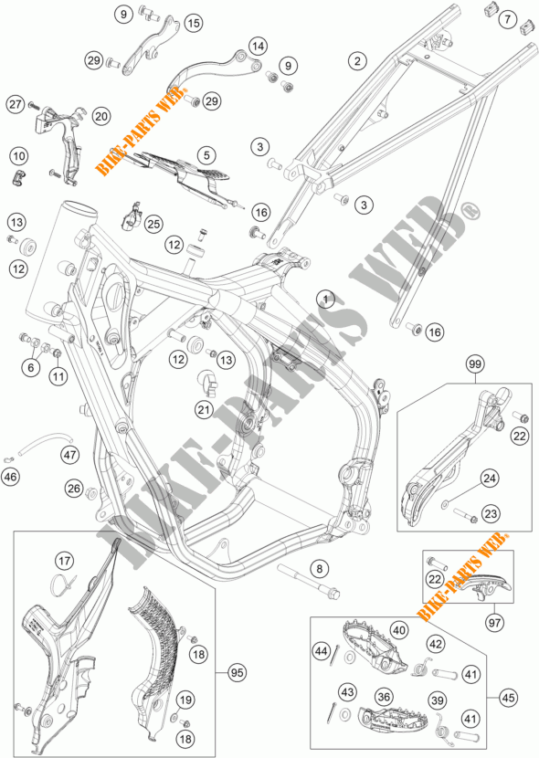 TELAIO per KTM 250 EXC 2023