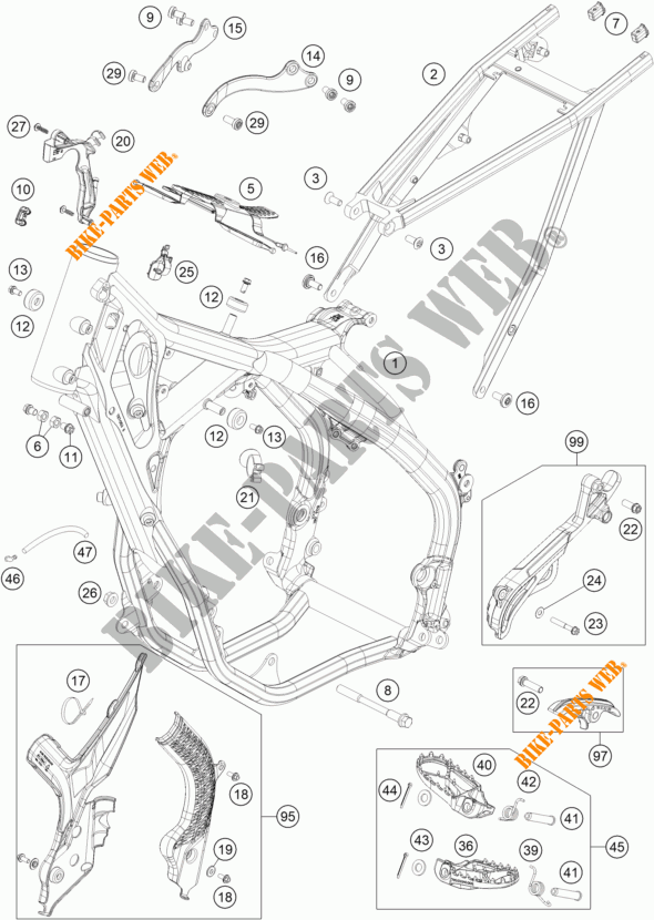 TELAIO per KTM 250 EXC TPI 2022