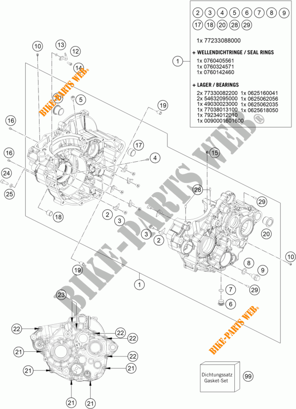 CARTER MOTORE per KTM 350 EXC-F FACTORY EDITION 2022