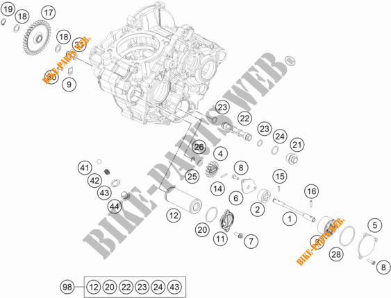 POMPA OLIO per KTM 350 EXC-F FACTORY EDITION 2022