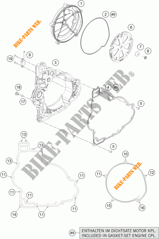 CARTER COPERCHIO FRIZIONE TRASMISSIONE per KTM 1290 SUPER DUKE GT ORANGE 2017