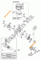 ALBERO MOTORE / PISTONE per KTM 640 DUKE II ORANGE 2003