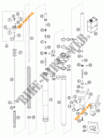 FORCELLA ANTERIORE (COMPONENTI) per KTM 640 DUKE II ORANGE 2003