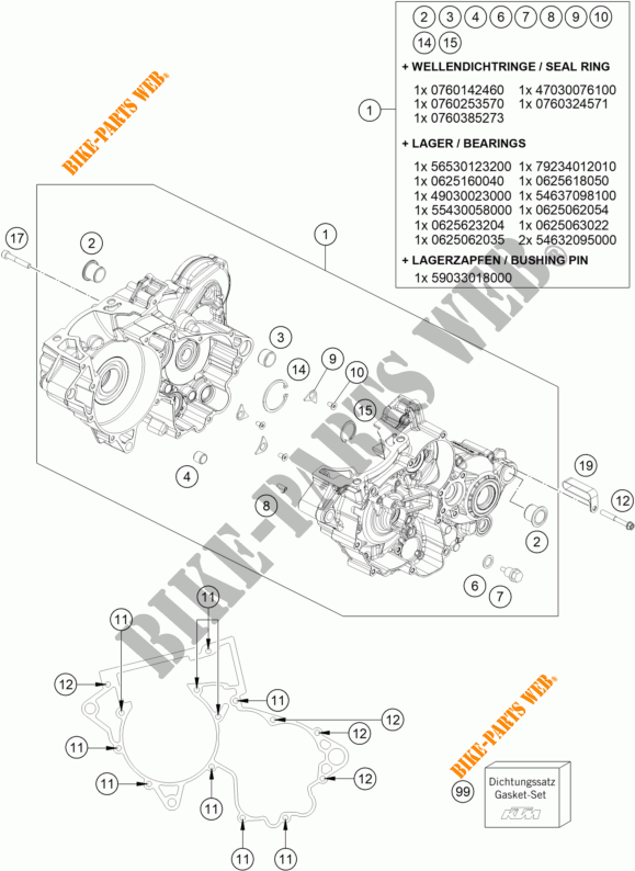 CARTER MOTORE per KTM 250 SX 2022
