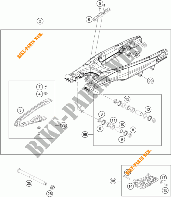 FORCELLONE per KTM 250 SX 2022
