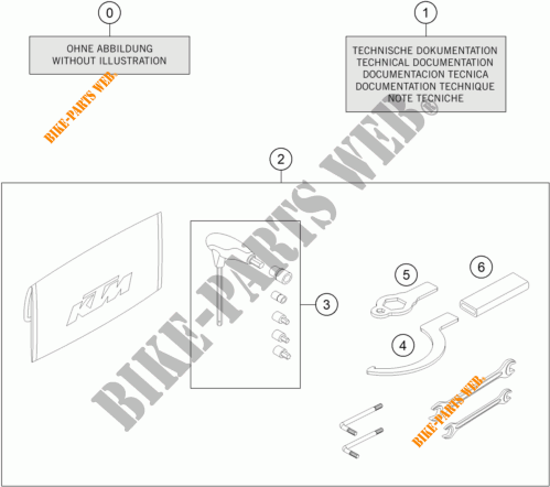 UTENSILI / MANUALE / OPZIONI per KTM 1290 SUPER DUKE R EVO orange 2022