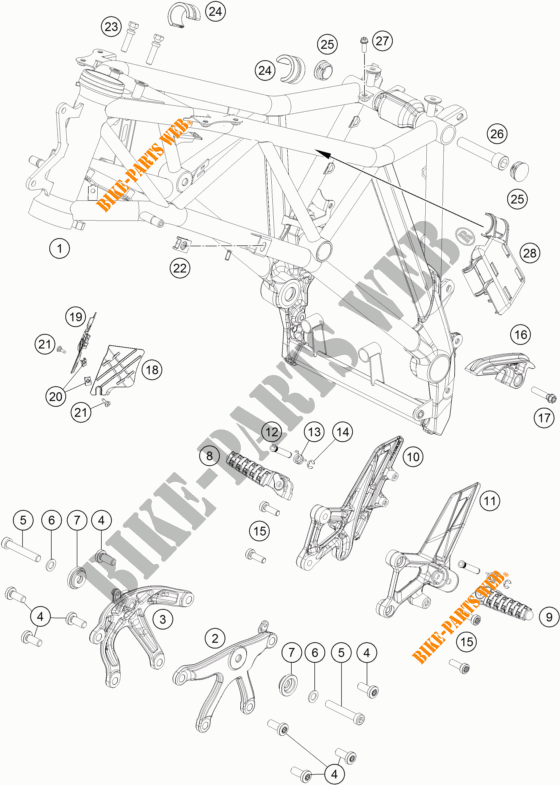 TELAIO per KTM 1290 SUPER DUKE GT ORANGE 2017