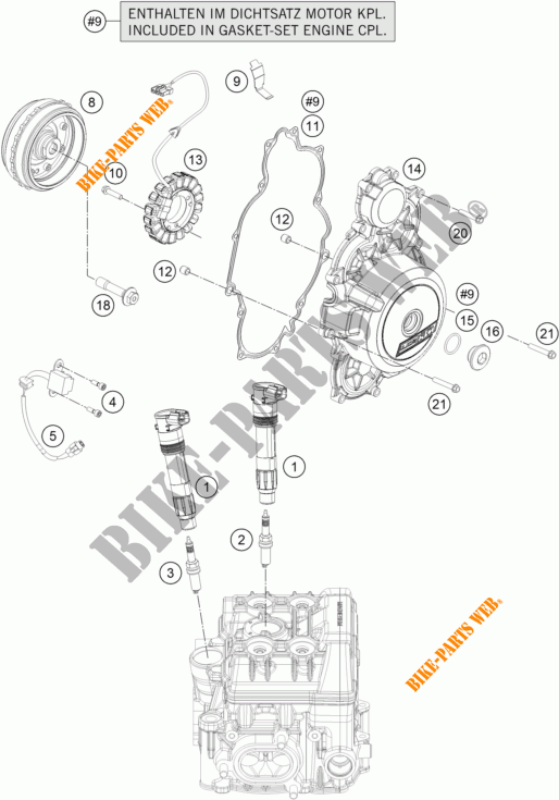 ACCENSIONE per KTM 1290 SUPER DUKE GT ORANGE ABS 2016
