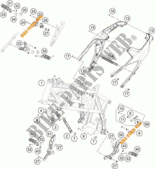 TELAIO per KTM 690 DUKE R ABS 2016