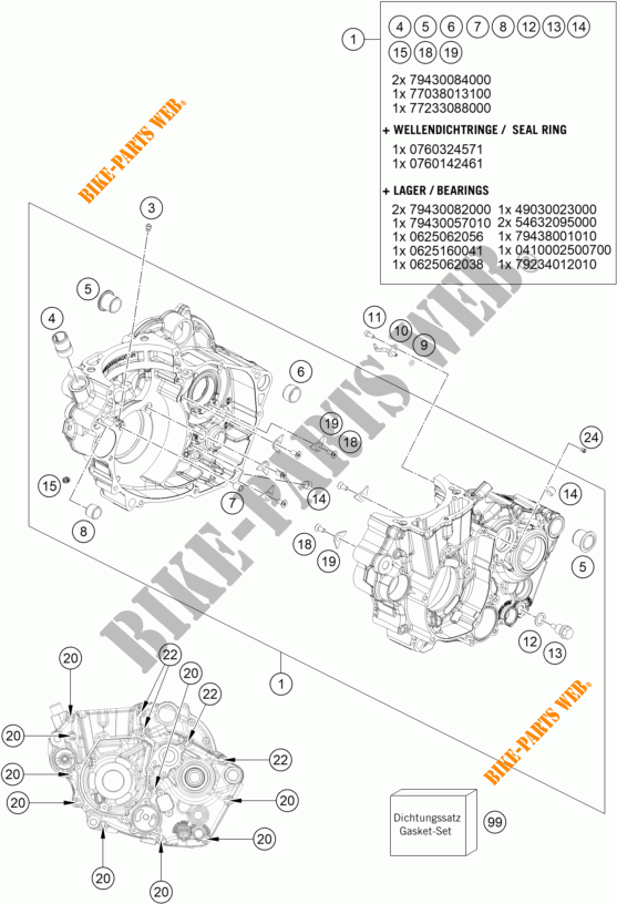 CARTER MOTORE per KTM 500 EXC-F 2024