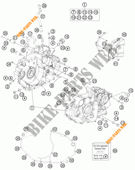 CARTER MOTORE per KTM 690 DUKE R ABS 2015