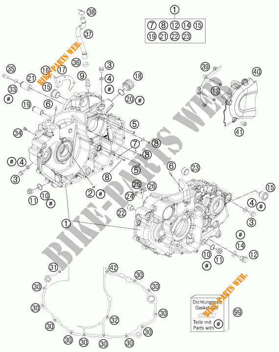 CARTER MOTORE per KTM 690 DUKE R ABS 2014