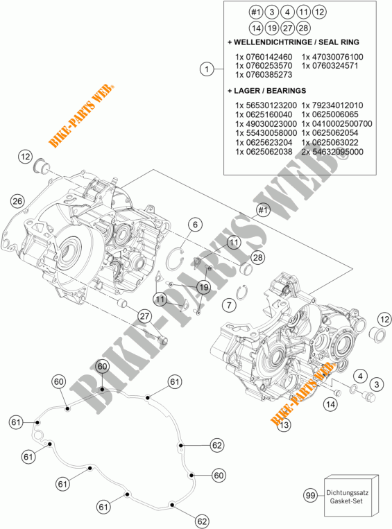 CARTER MOTORE per KTM 250 SX 2024