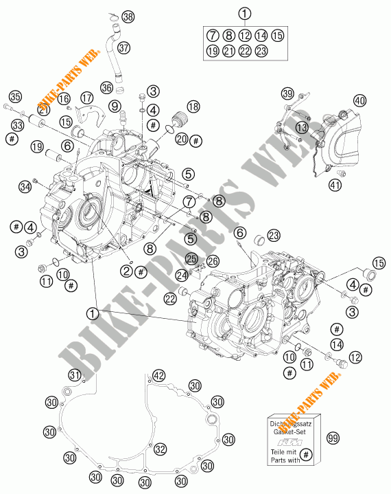 CARTER MOTORE per KTM 690 DUKE R ABS 2014