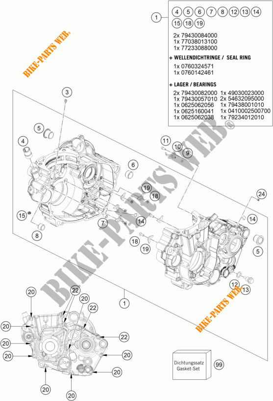 CARTER MOTORE per KTM 450 SX-F 2024