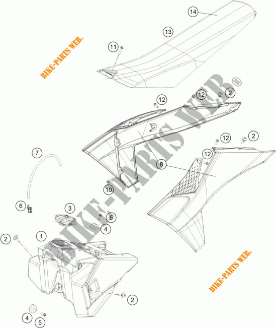 SERBATOIO / SELLA per KTM 300 SX 2024
