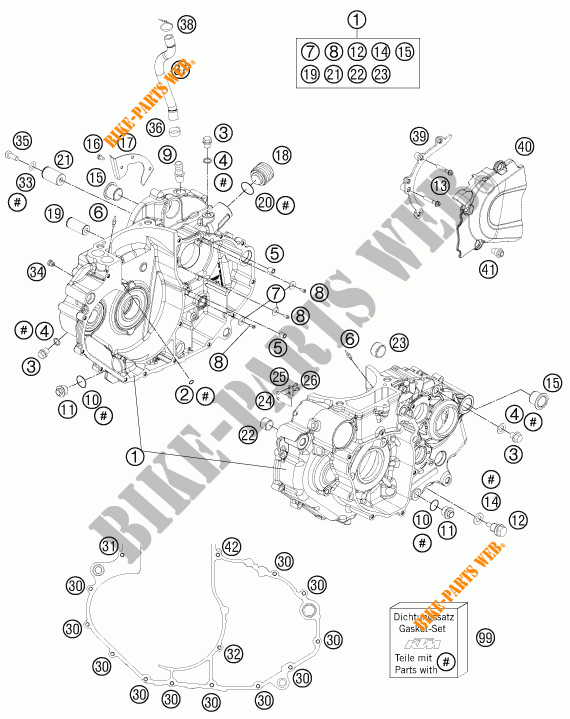 CARTER MOTORE per KTM 690 DUKE R ABS 2013