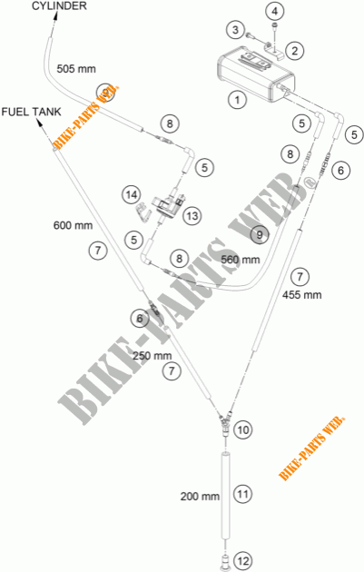EVAPORATIVE CANISTER per KTM 690 DUKE ORANGE 2017