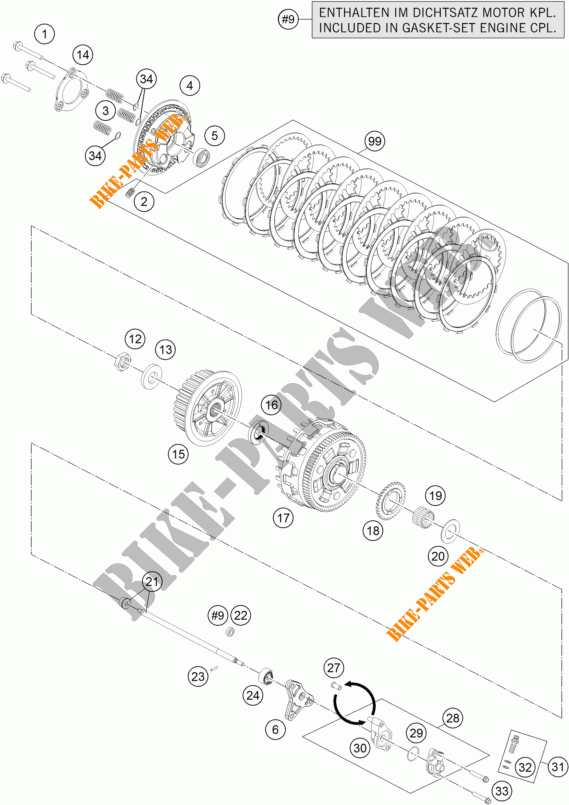 FRIZIONE per KTM 1290 SUPER DUKE GT GREY ABS 2016