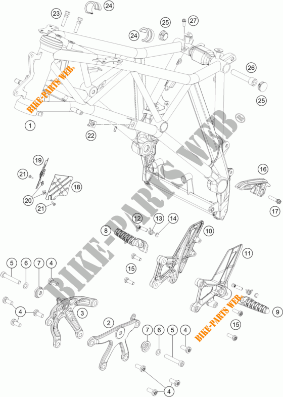 TELAIO per KTM 1290 SUPER DUKE GT GREY ABS 2016