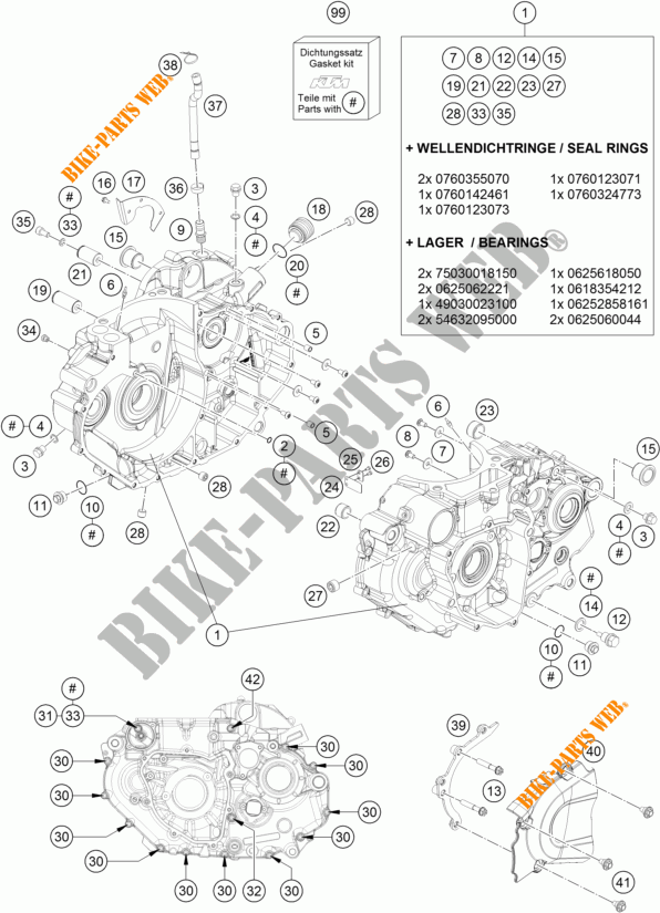 CARTER MOTORE per KTM 690 DUKE WHITE 2017