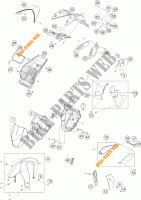 PLASTICHE per KTM 690 DUKE ORANGE ABS 2016