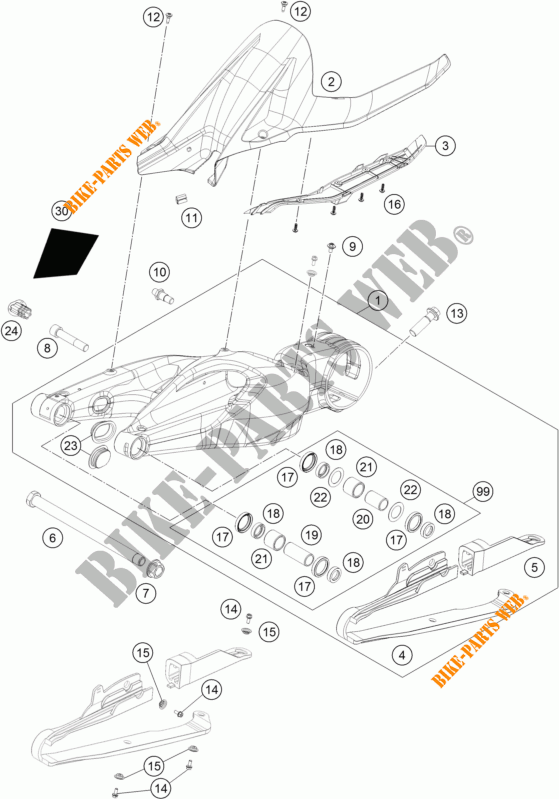 FORCELLONE per KTM 1290 SUPER DUKE GT orange 2023