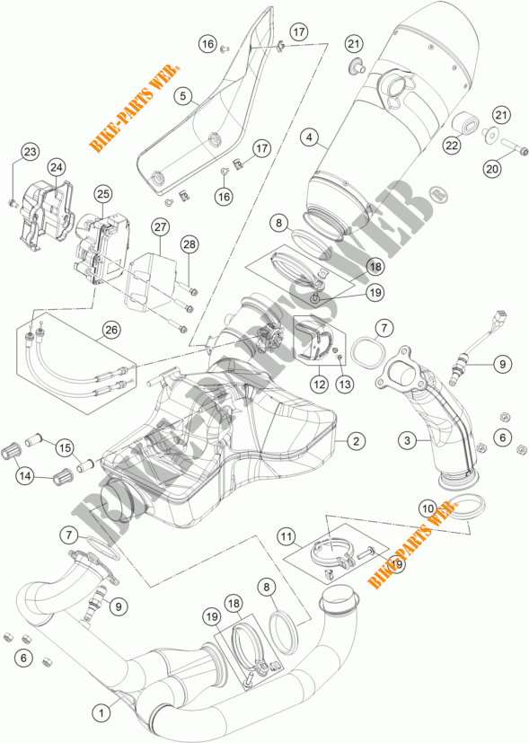 SCARICO per KTM 1290 SUPER DUKE GT ORANGE ABS 2016