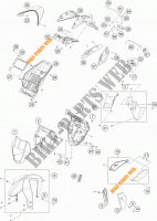 PLASTICHE per KTM 690 DUKE WHITE ABS 2015