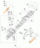 SERBATOIO / SELLA per KTM 690 DUKE WHITE ABS 2015