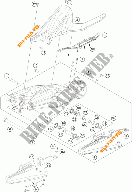 FORCELLONE per KTM 1290 SUPER DUKE GT GREY ABS 2016