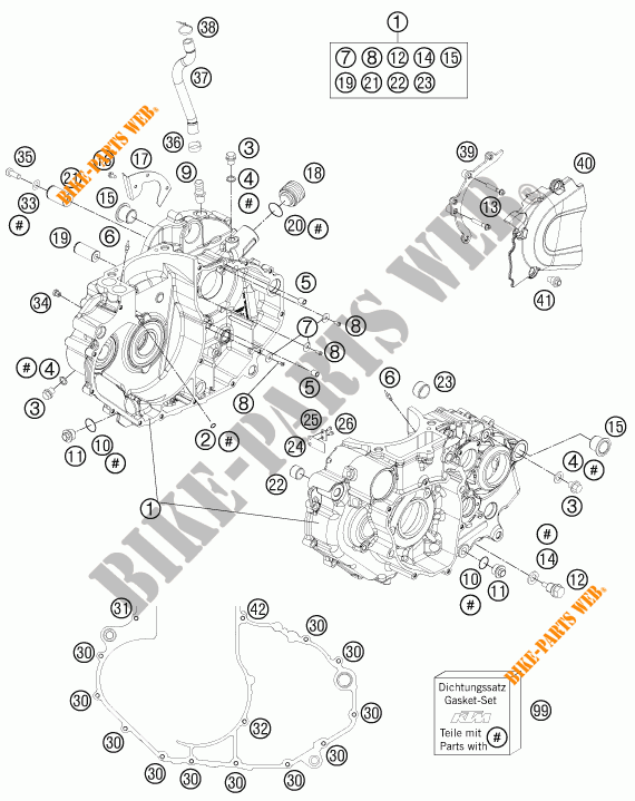 CARTER MOTORE per KTM 690 DUKE WHITE ABS 2015