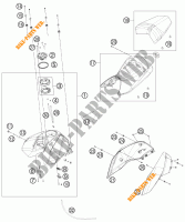 SERBATOIO / SELLA per KTM 690 DUKE WHITE ABS 2014