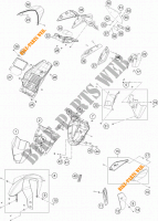 PLASTICHE per KTM 690 DUKE WHITE ABS 2014