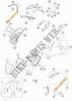 PLASTICHE per KTM 690 DUKE WHITE ABS 2014