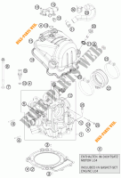 TESTA CILINDRO per KTM 690 DUKE WHITE ABS 2014