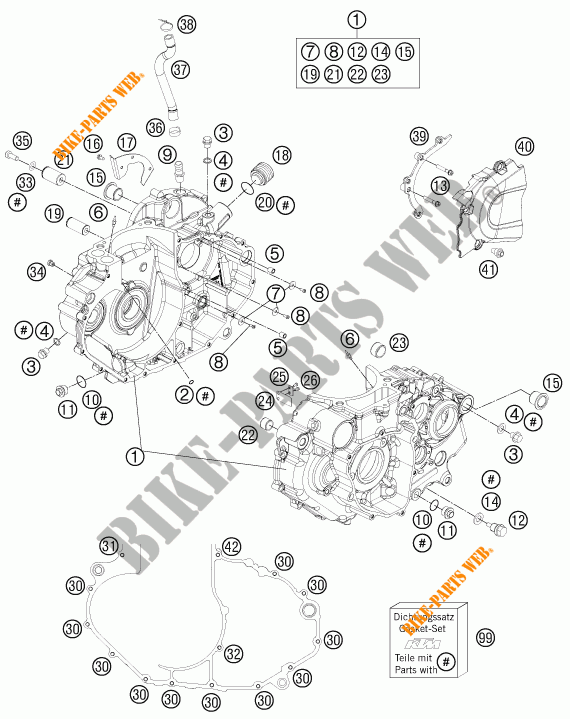 CARTER MOTORE per KTM 690 DUKE WHITE ABS 2014