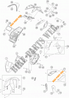 PLASTICHE per KTM 690 DUKE WHITE ABS 2013