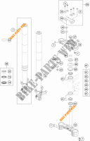 FORCELLA ANTERIORE / PIASTRA STERZO INFERIORE per KTM 690 DUKE WHITE 2012
