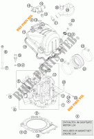 TESTA CILINDRO per KTM 690 DUKE WHITE 2012