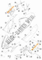 PLASTICHE per KTM 690 DUKE ORANGE 2010
