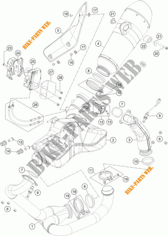 SCARICO per KTM 1290 SUPER DUKE GT GREY ABS 2016