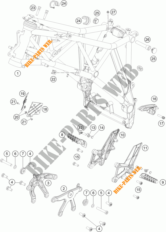 TELAIO per KTM 1290 SUPER DUKE GT GREY ABS 2016