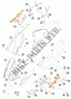 PLASTICHE per KTM 690 DUKE ORANGE 2010