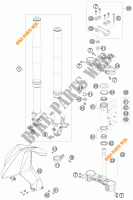 FORCELLA ANTERIORE / PIASTRA STERZO INFERIORE per KTM 690 DUKE WHITE 2010