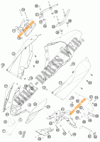 PLASTICHE per KTM 690 DUKE WHITE 2010